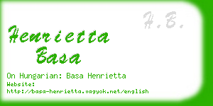 henrietta basa business card